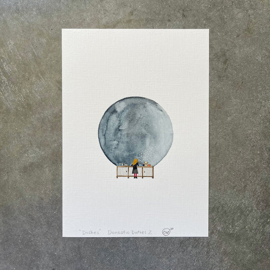 "Dishes," Domestic Duties Series, Original Artwork ©