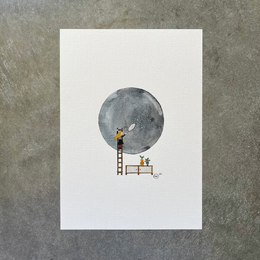 "Dusting the Moon," Original Artwork ©