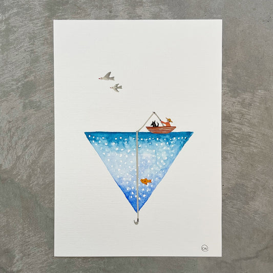 "The Ocean Sparkles" Original Artwork ©