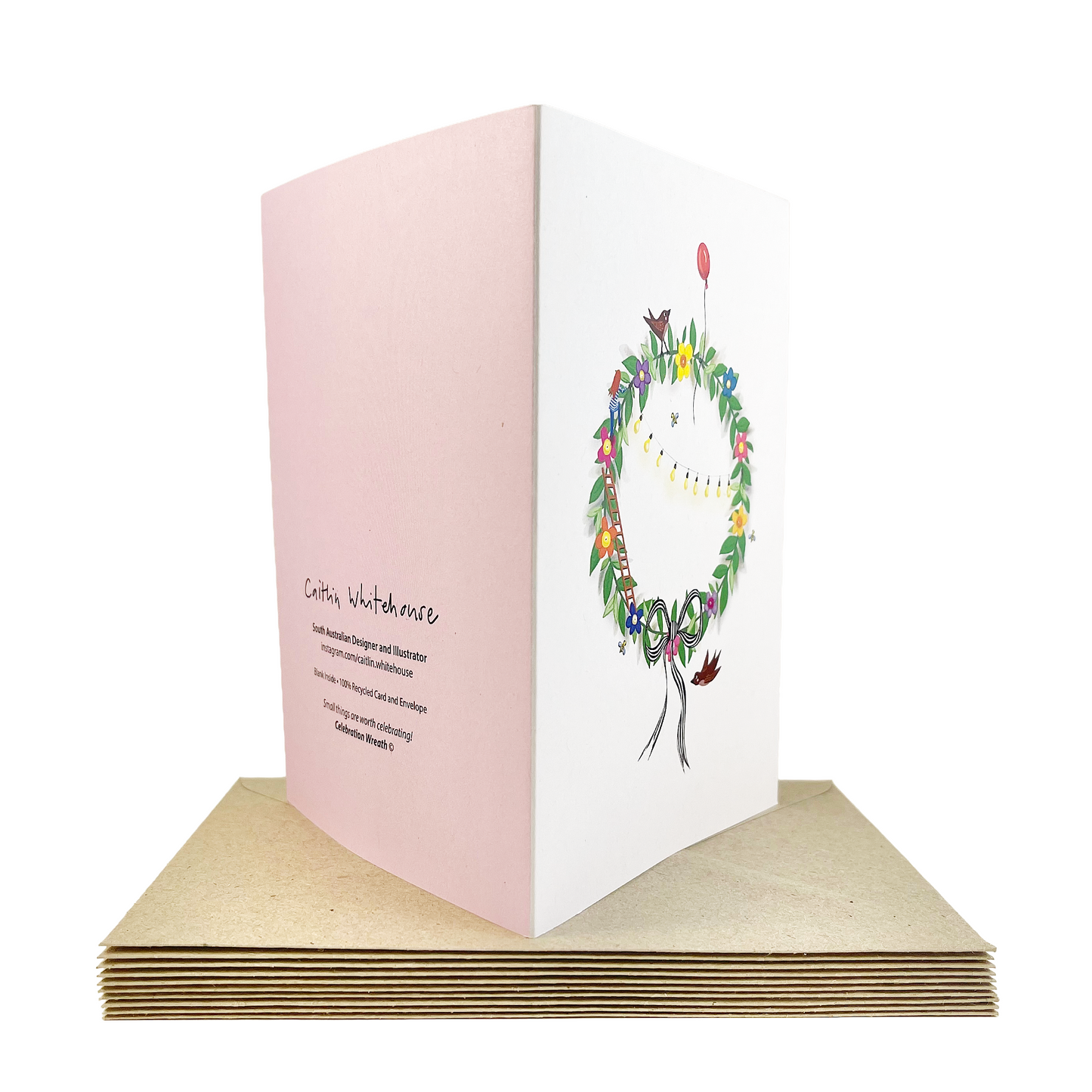 Celebration Wreath Card Pack (Set of 10 Cards/Envelopes)