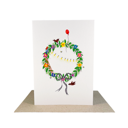 Celebration Wreath Card Pack (Set of 10 Cards/Envelopes)